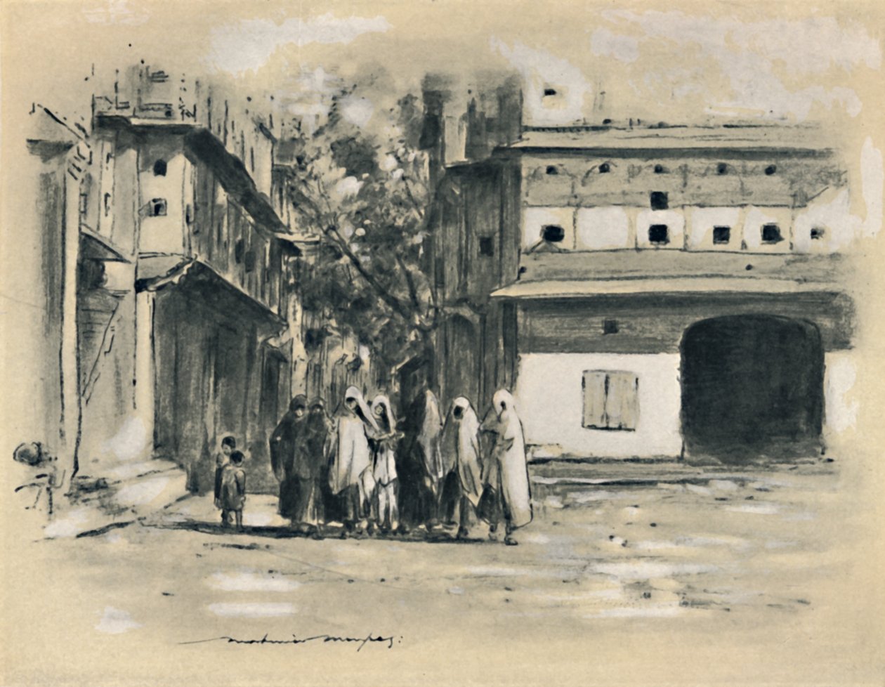Moslem Woman by Mortimer L Menpes