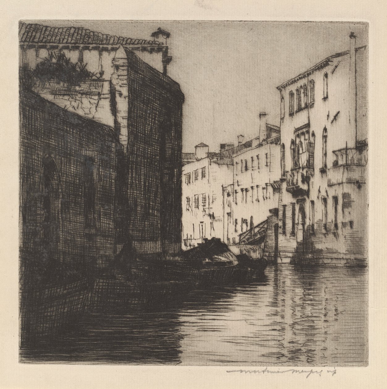 A Back Canal, Venice by Mortimer Menpes