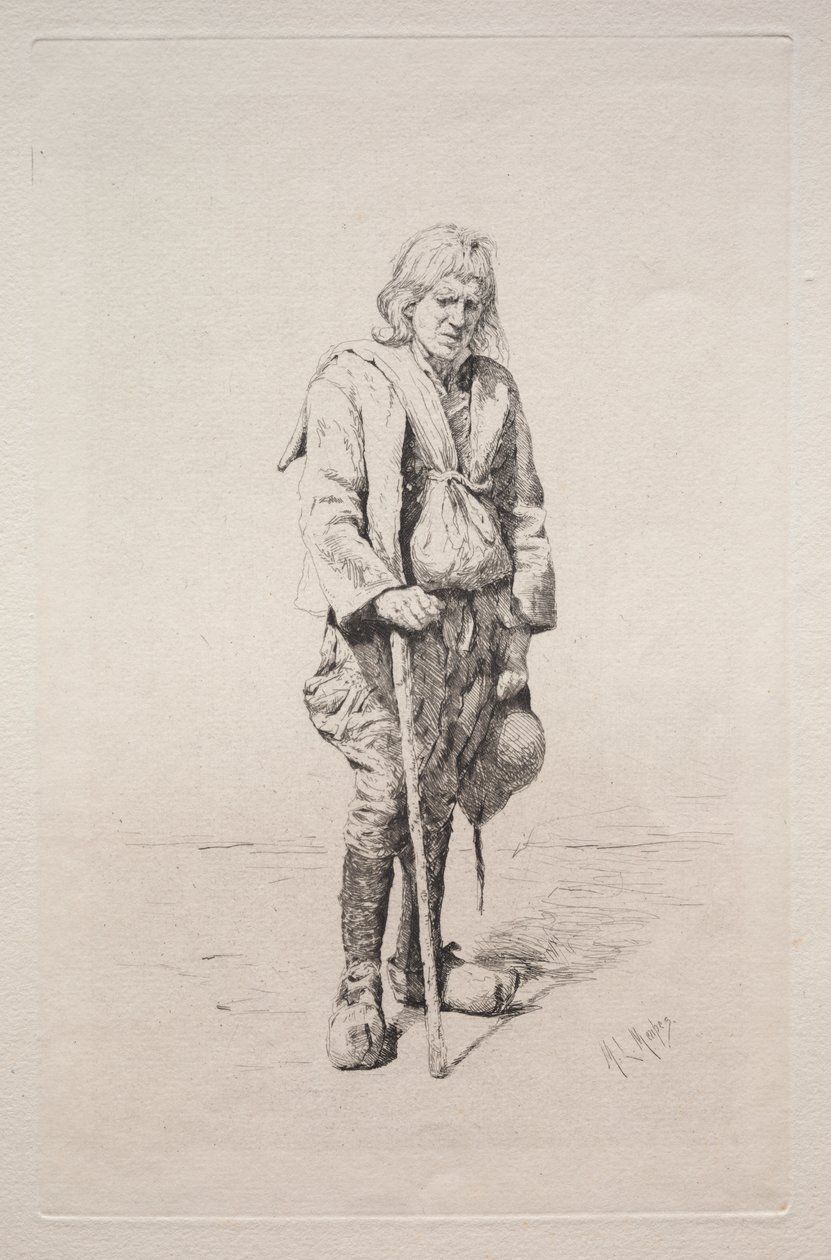 Man with Walking Stick by Mortimer Menpes