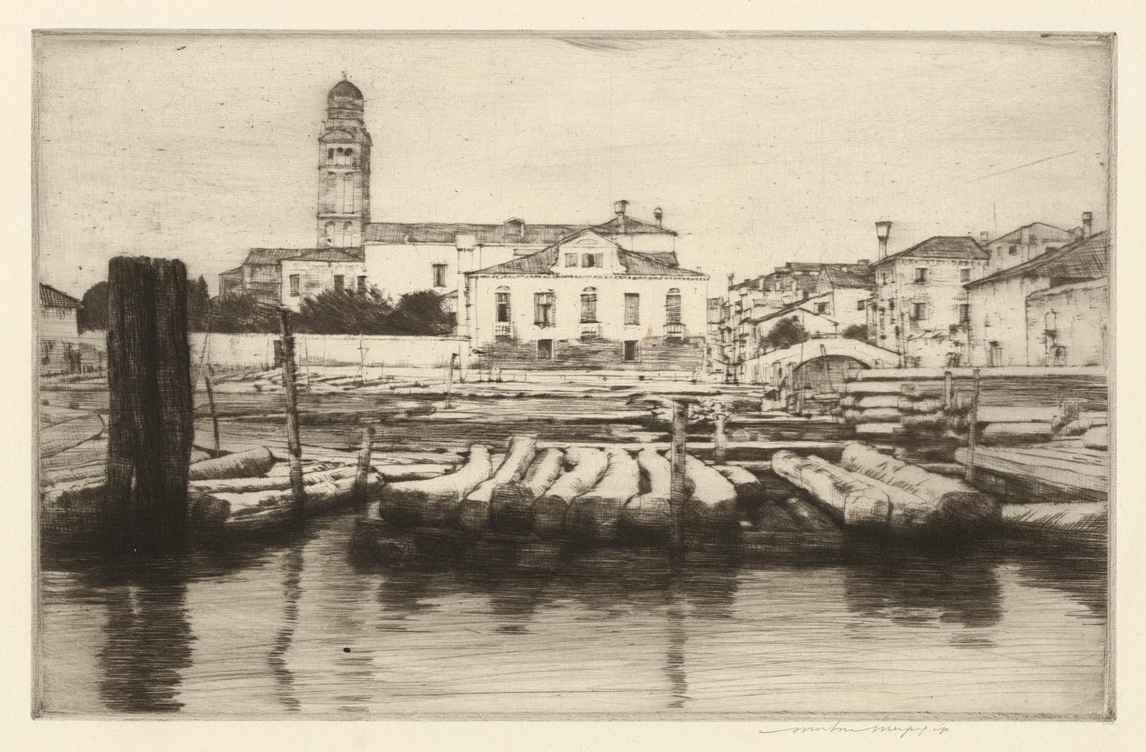 Timber Shore of the Brenta by Mortimer Menpes