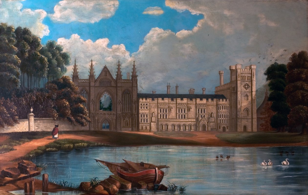 West View of Newstead Abbey, Nottinghamshire by Moses after Webster
