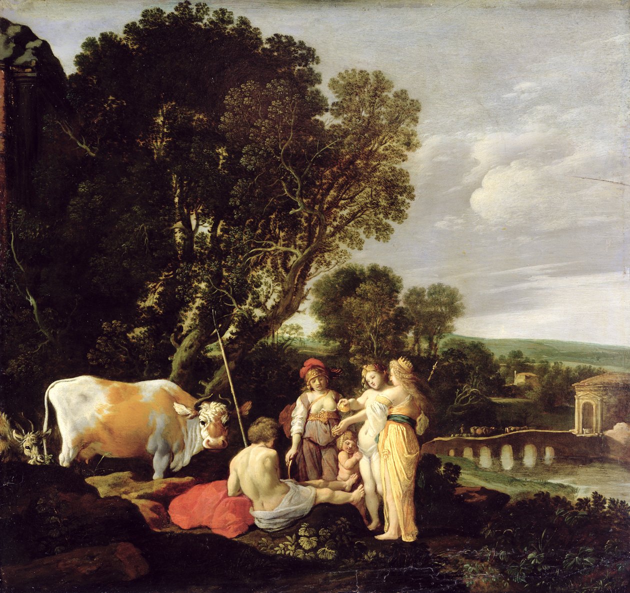 The Judgement of Paris by Moyses or Moses Matheusz. van Uyttenbroeck