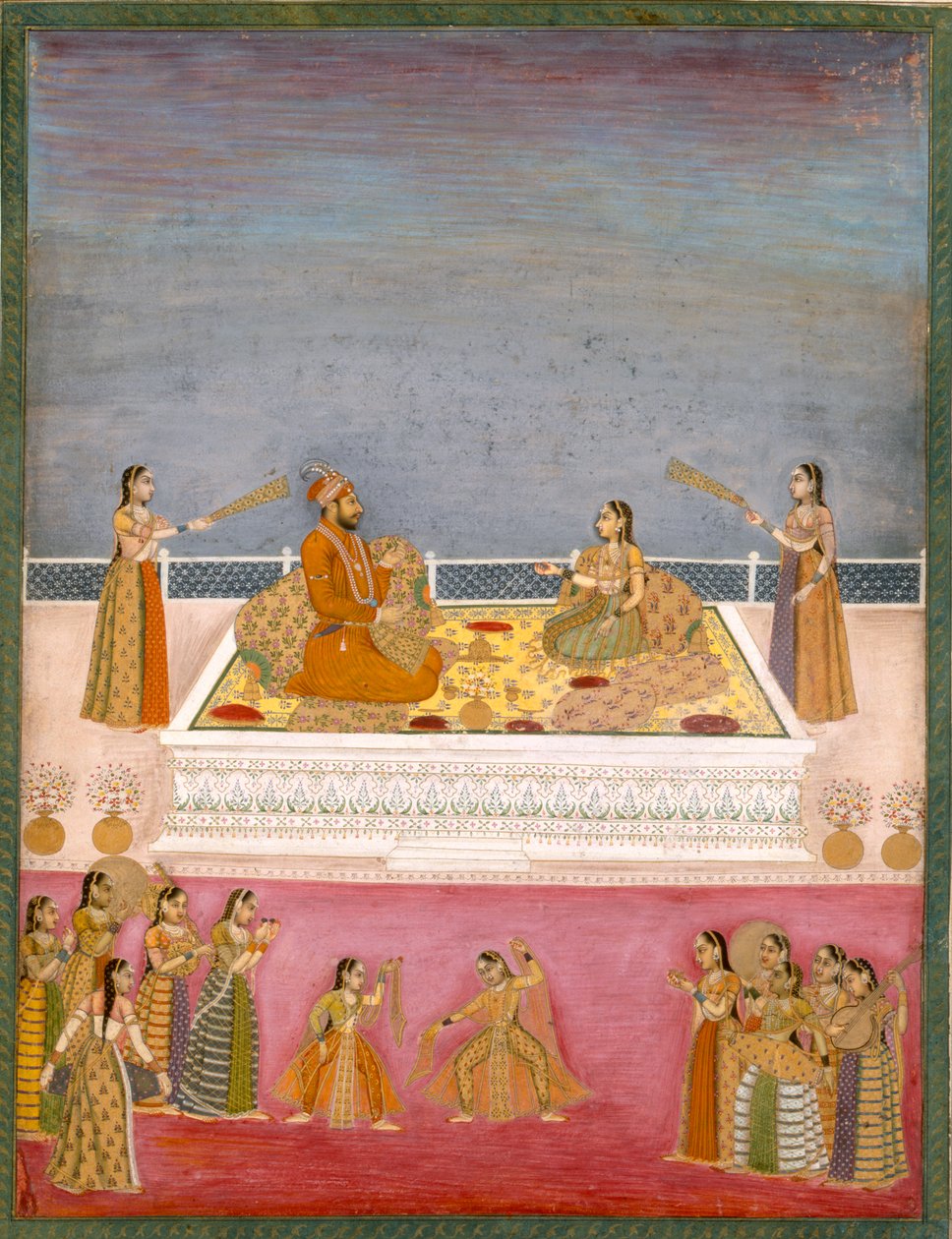 The Young Mughal Emperor Muhammad Shah at a Nautch Performance by Mughal School