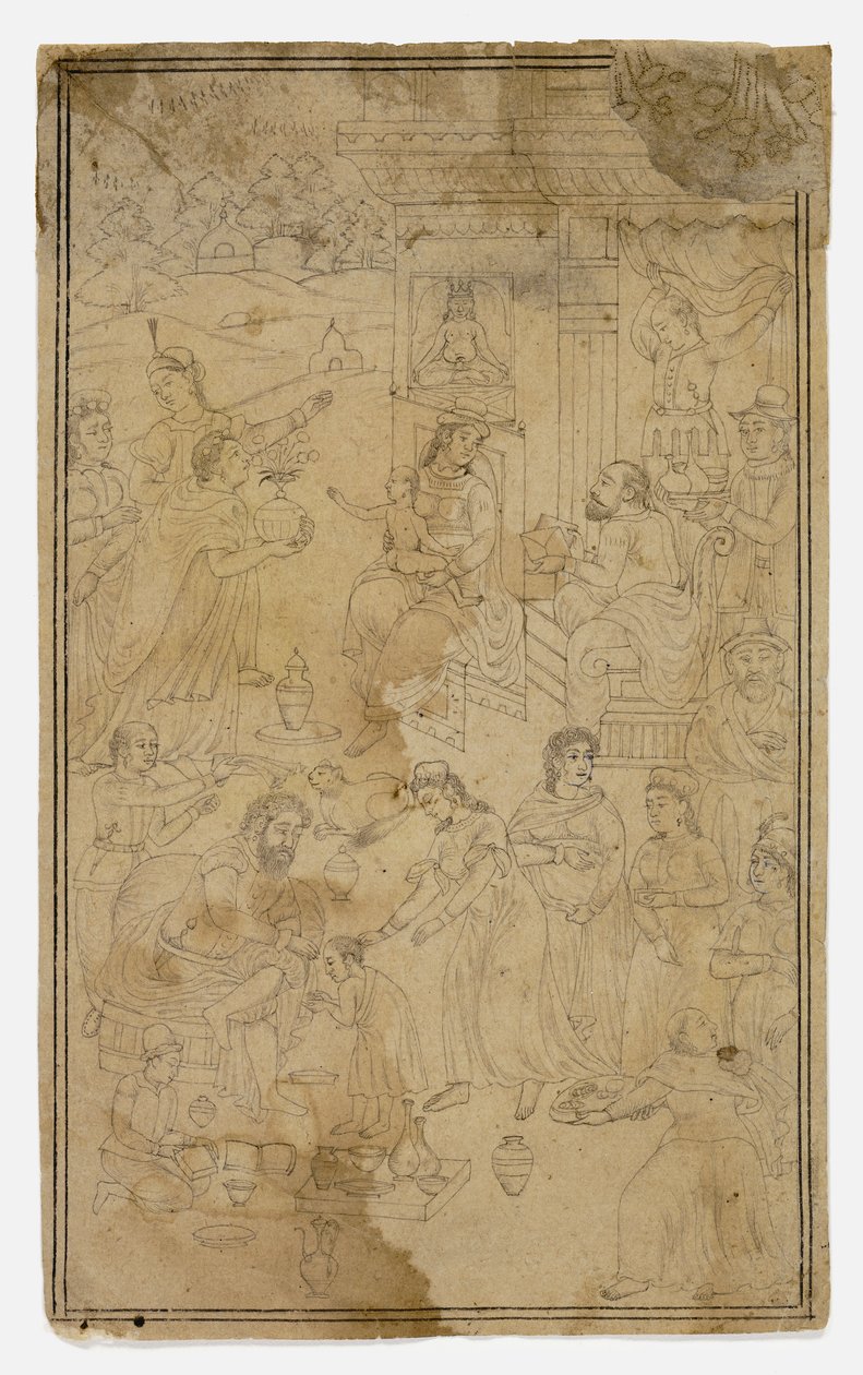 Adoration of the Magi by Mughal School
