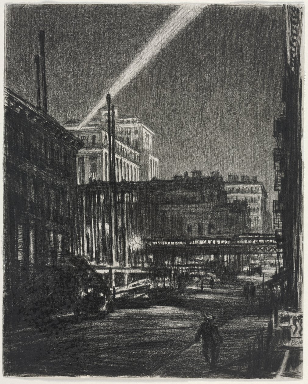New York Night by Muirhead Bone