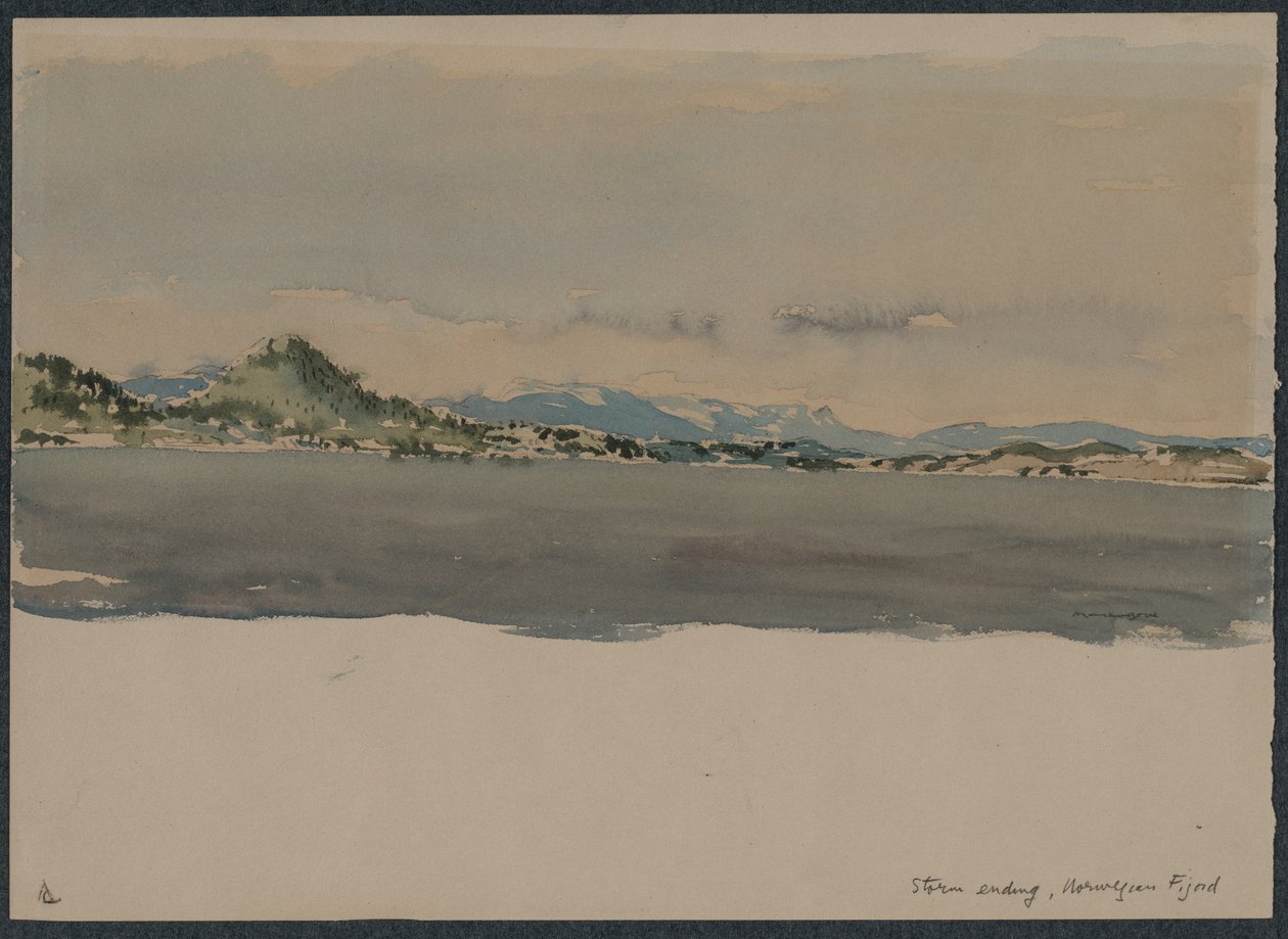 Storm Ending, Norwegian Fjord by Muirhead Bone
