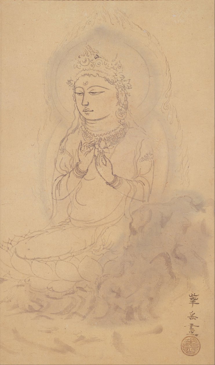 Seated Avalokiteshvara with Lotus by Murakami Kagaku