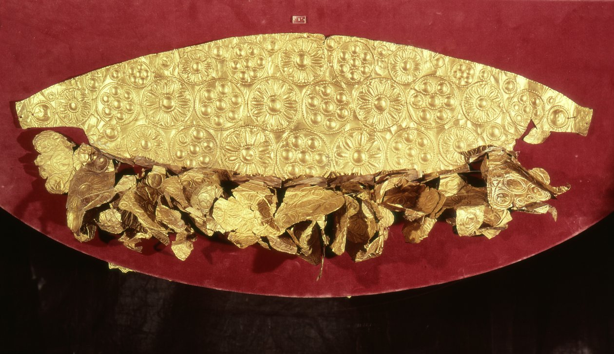 Tiara from a grave, Upper Circle by Mycenaean Mycenaean