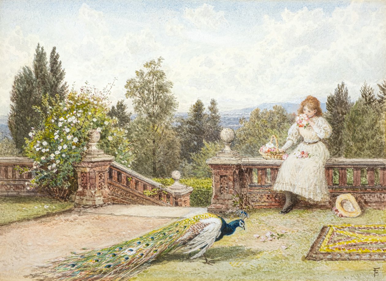 The Terrace by Myles Birket Foster