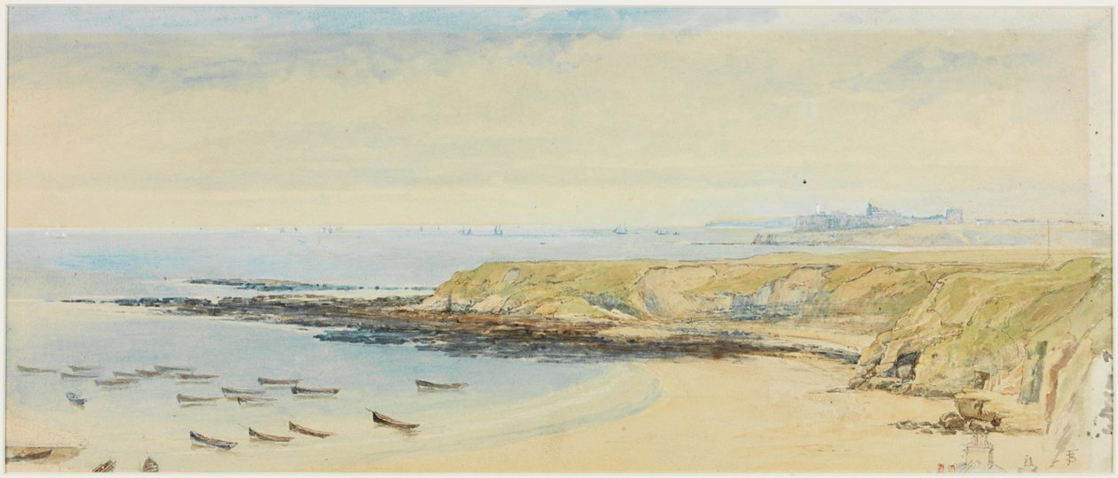 Tynemouth from Cullercoats by Myles Birket Foster