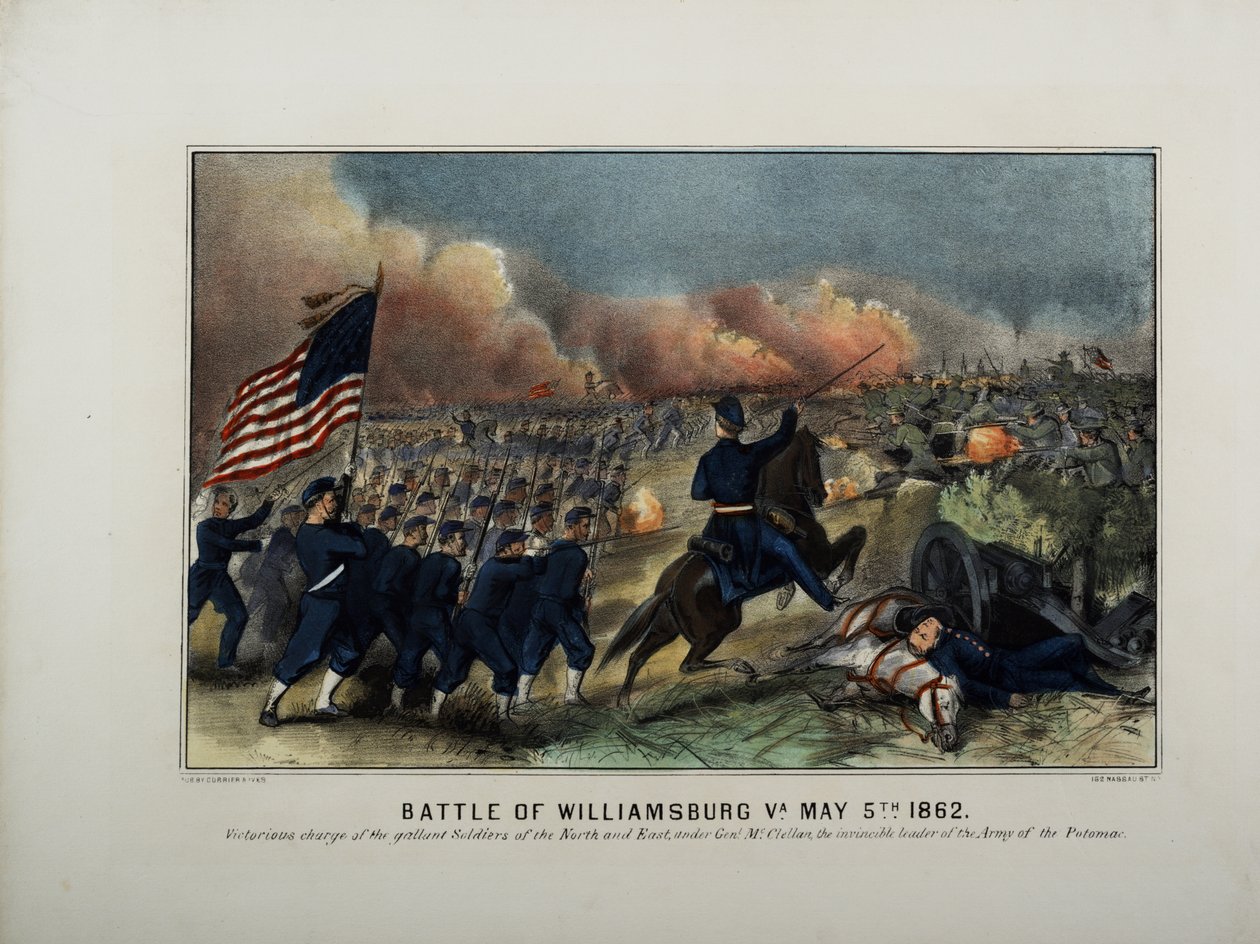 Battle of Williamsburg, Va. May 5th 1862 by N. and Ives, J.M. Currier