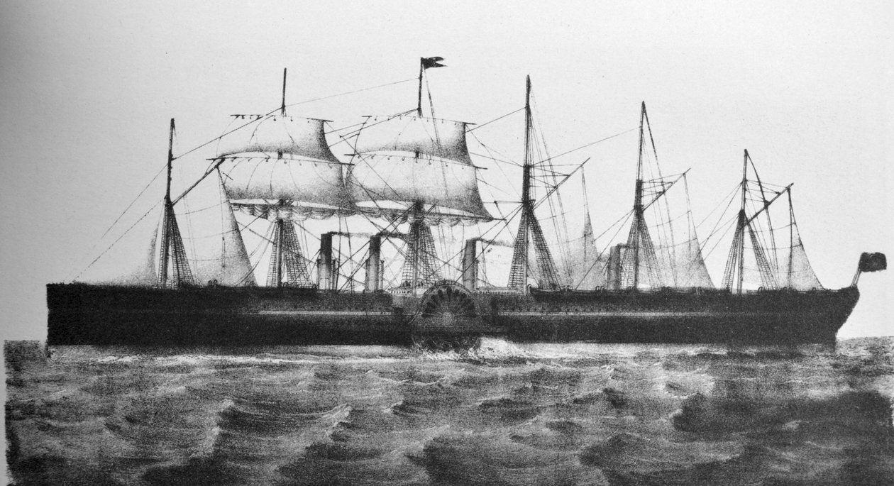 The Mammoth Iron Steam Ship Great Eastern by N. and Ives, J.M. Currier