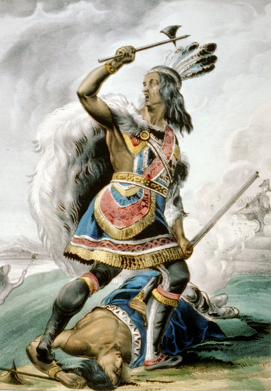 Indian Warrior, 1845 by N. and Ives, J.M. Currier