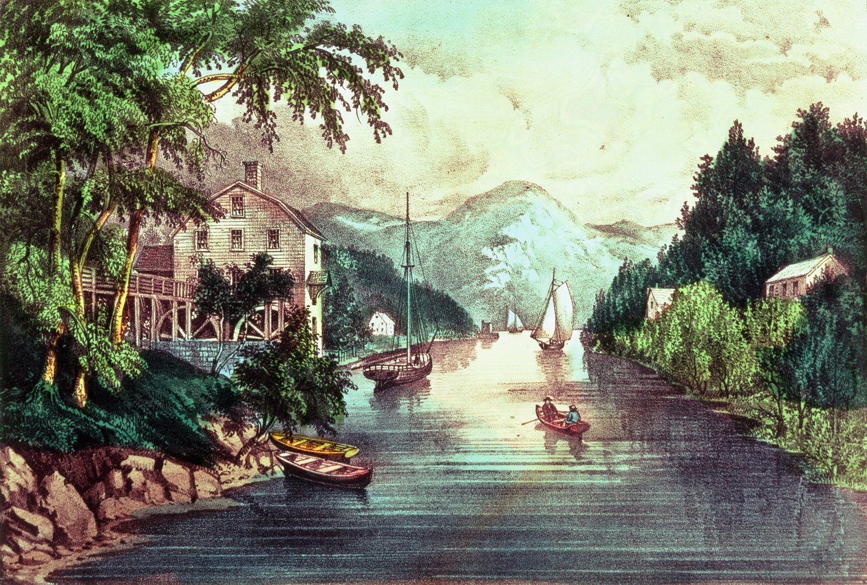 View on Montgomery Creek by N. and Ives, J.M. Currier