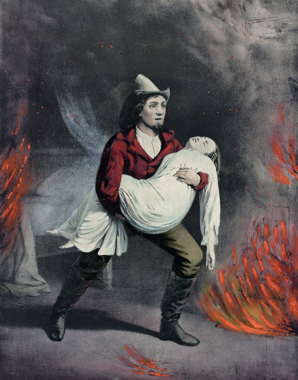 The American Fireman by N. Currier and Ives J.M.