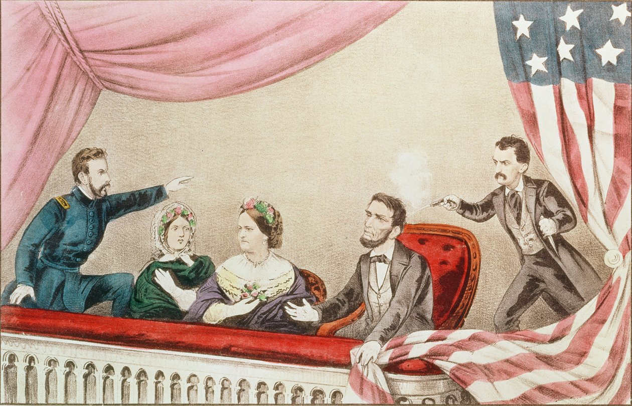 Assassination of Abraham Lincoln by N. and Ives, J.M. Currier