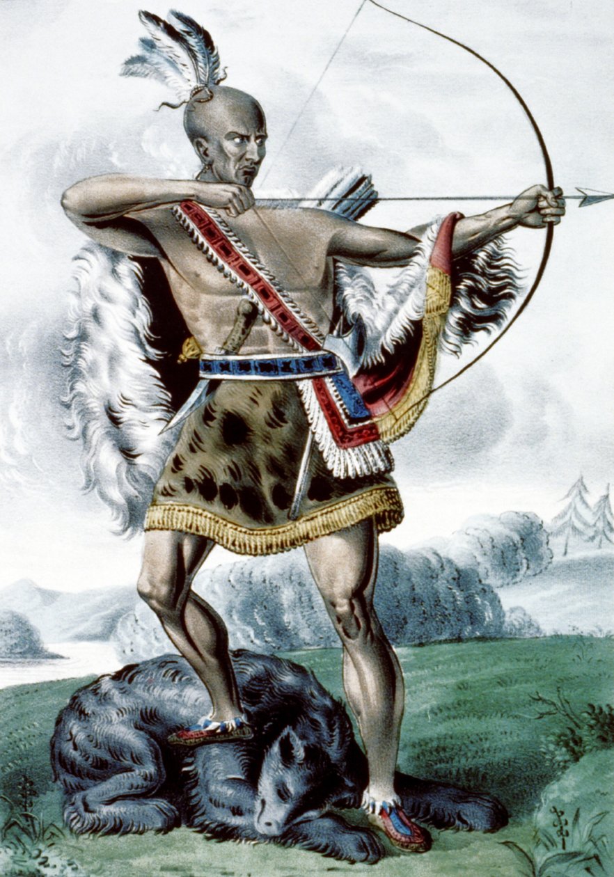 Indian Hunter by N. and Ives, J.M. Currier