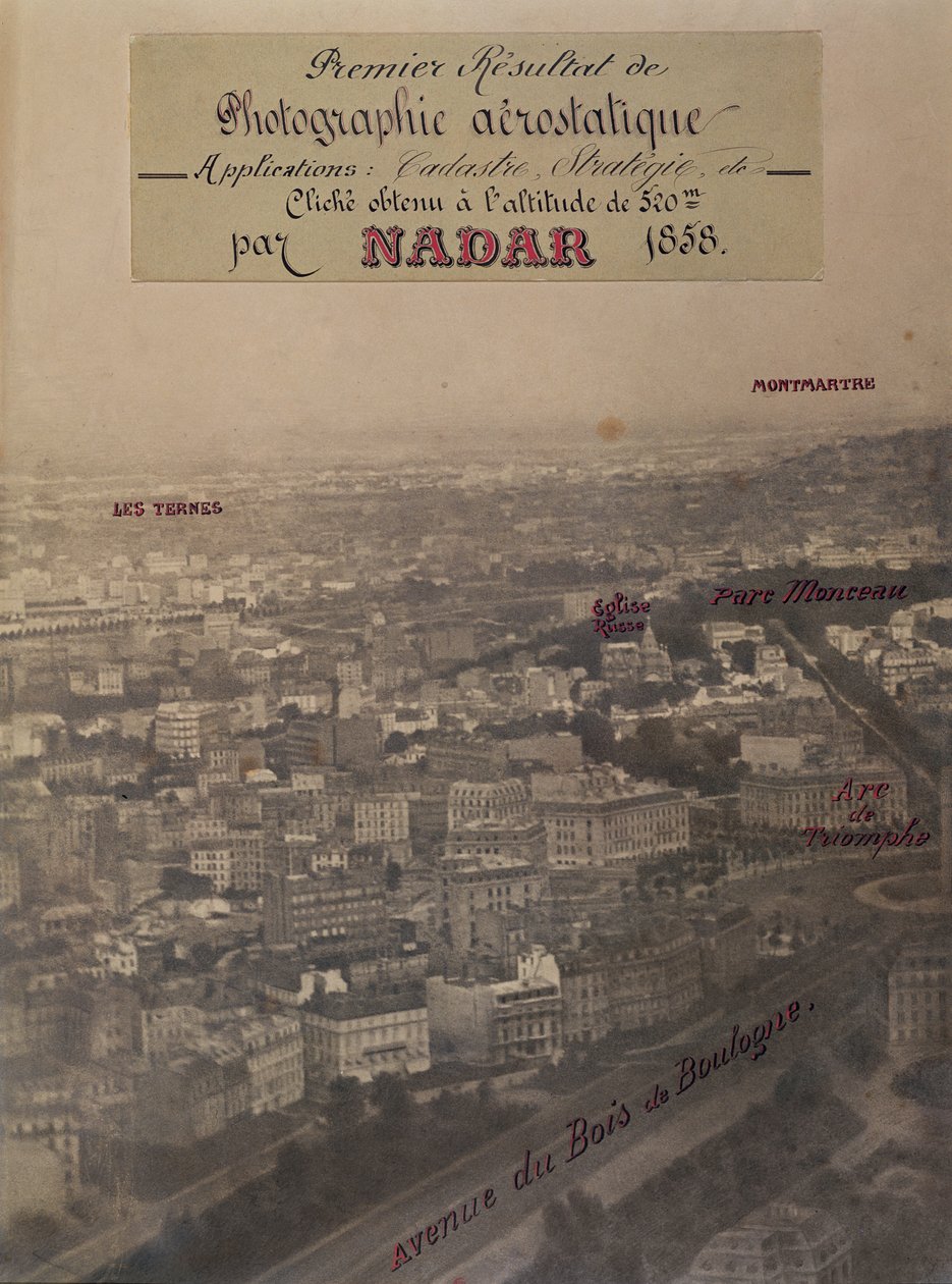 Aerial View of Paris, c.1868 by Nadar