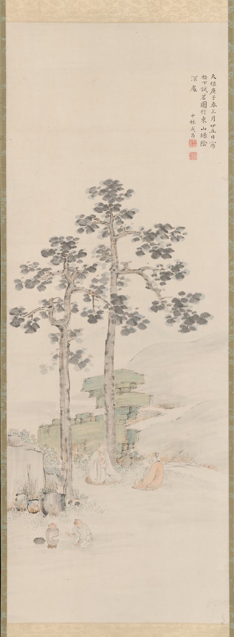 Sampling Tea beneath the Wu Trees by Nakabayashi Chikuto