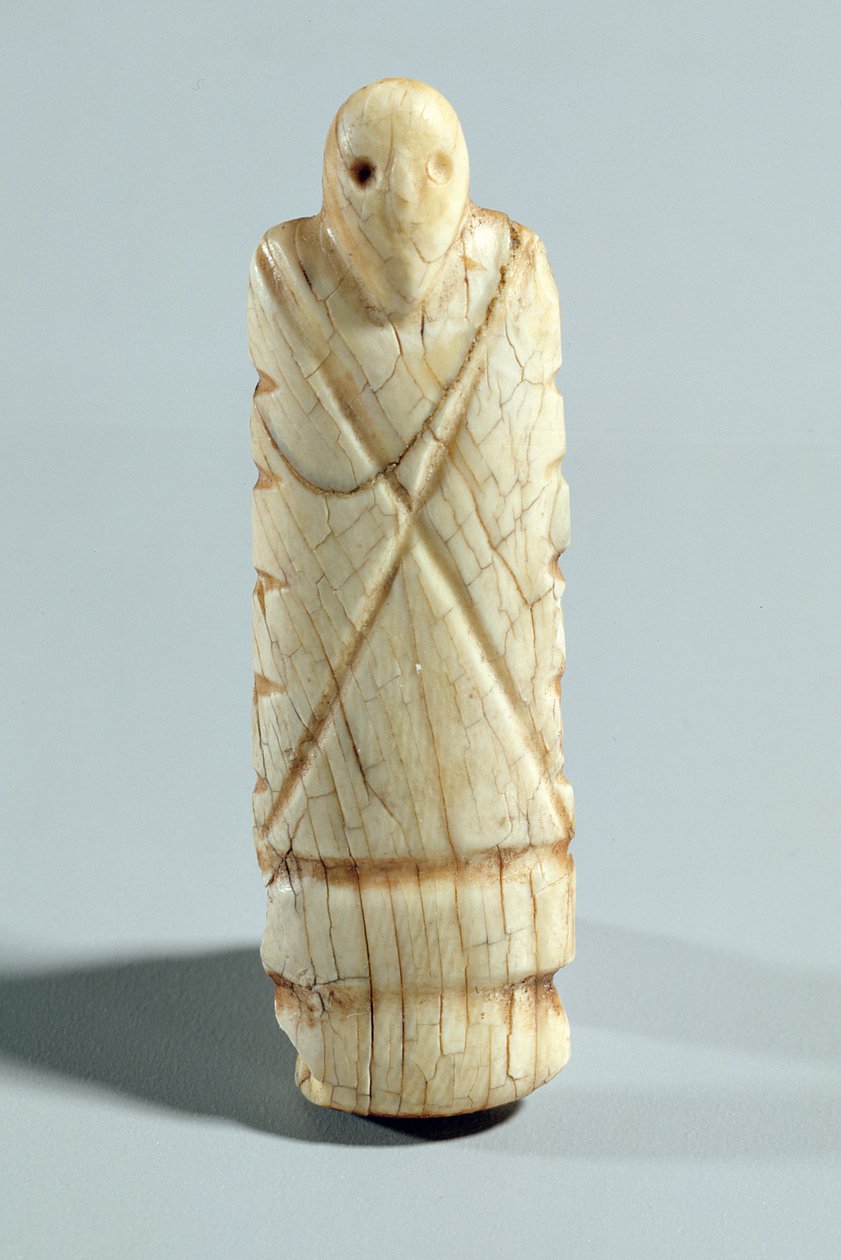 Figure of a bearded man by Naqada I Period Egyptian
