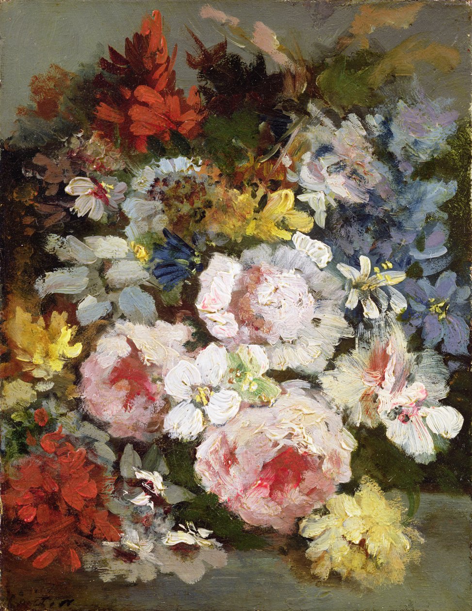 Various Flowers by Narcisse Virgile Diaz de la Peña