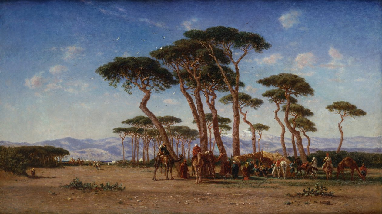 An Arab Encampment by Narcisse Berchere