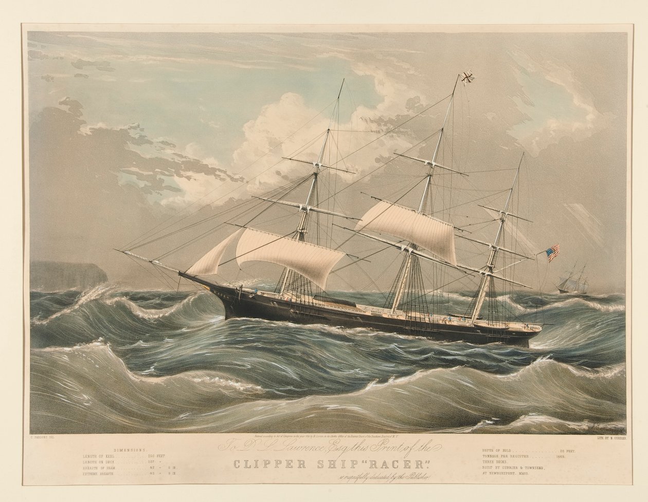 Clipper Ship by Nathaniel Currier