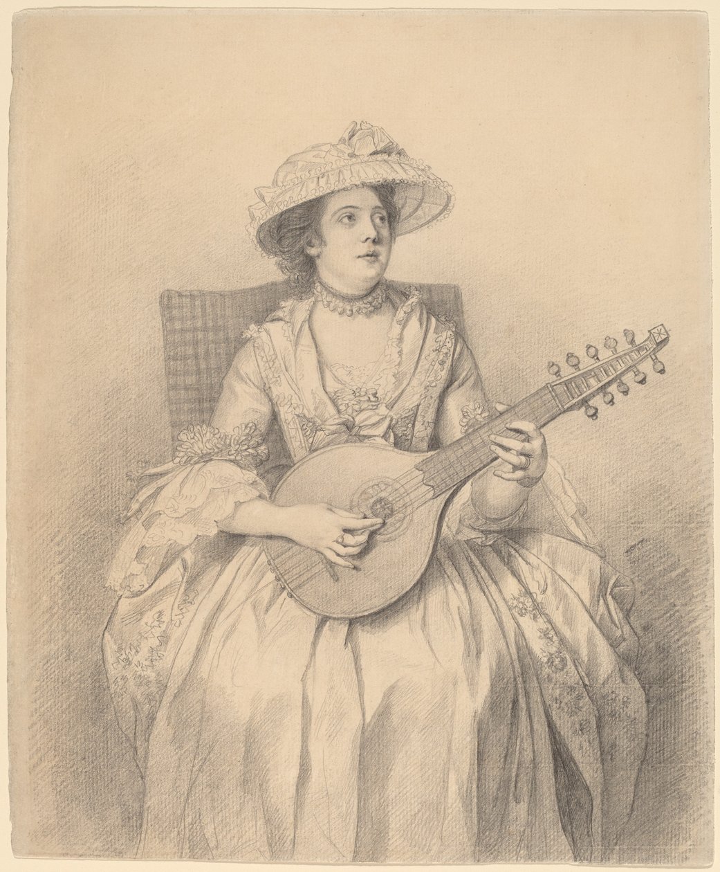 Woman Playing a Cittern by Nathaniel Dance Holland