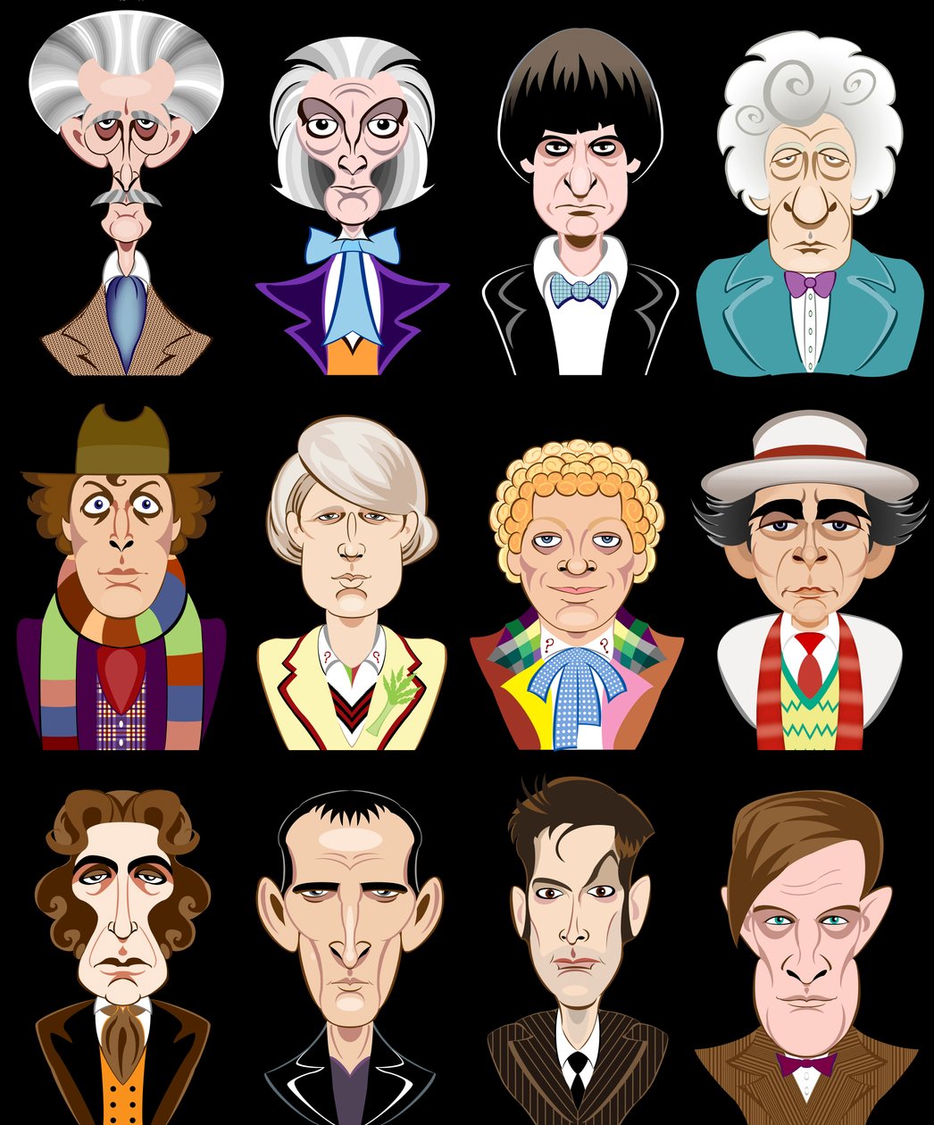 Actors from the BBC television series Doctor Who (1963-2013) by Neale Osborne
