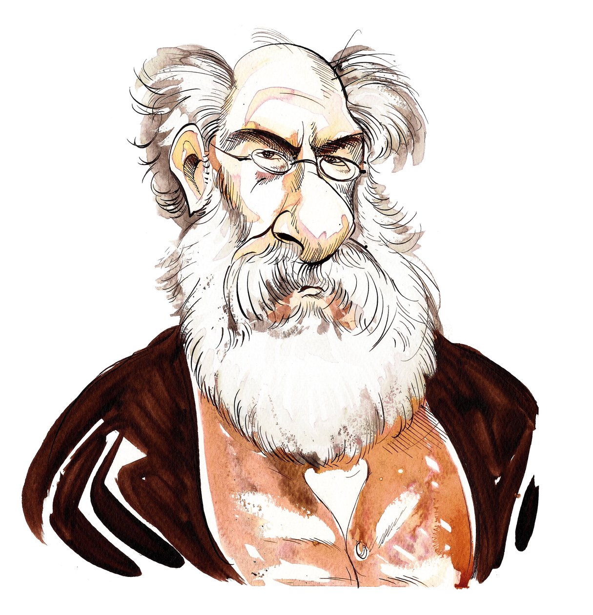 Anthony Trollope - colour caricature of English novelist (1815-82) by Neale Osborne