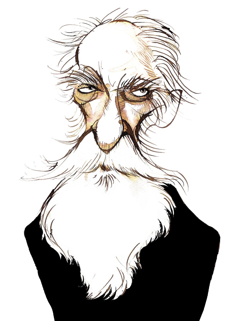 Charles Koechlin, French composer and writer on music; caricature by Neale Osborne