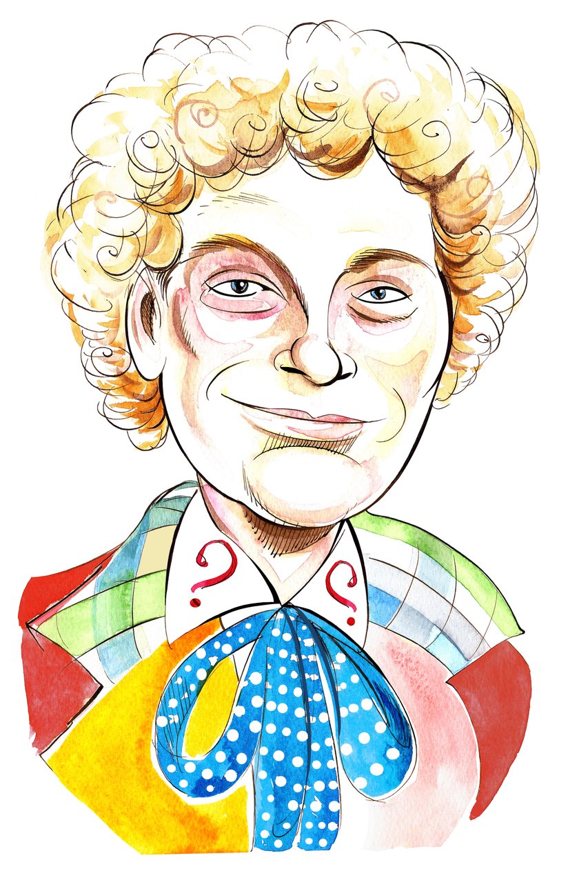 Colin Baker as Doctor Who in BBC television series of same name by Neale Osborne