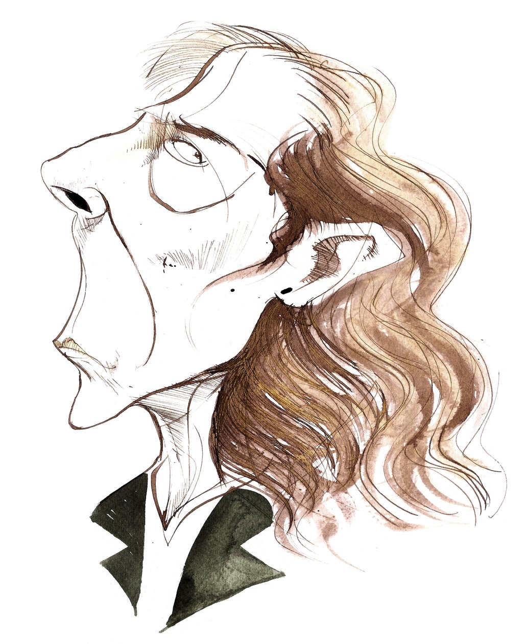 Emmanuel Nunes, Portuguese composer; caricature by Neale Osborne