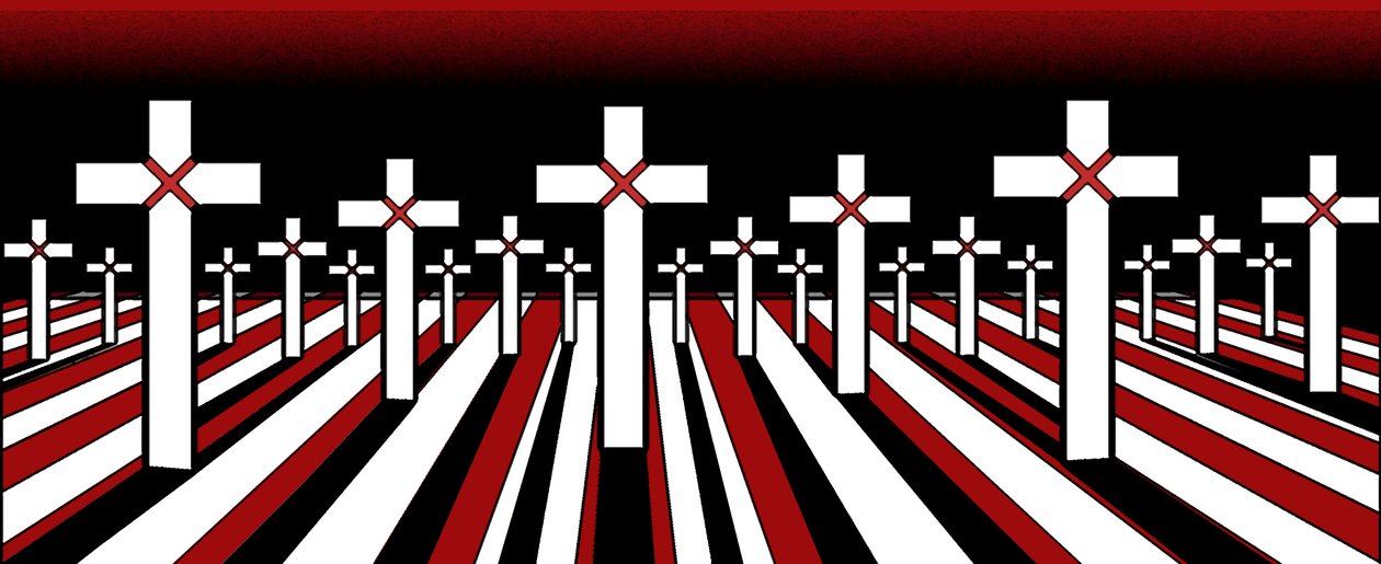 Memorial of graves on cemeteries in France and Belgium from World War One by Neale Osborne
