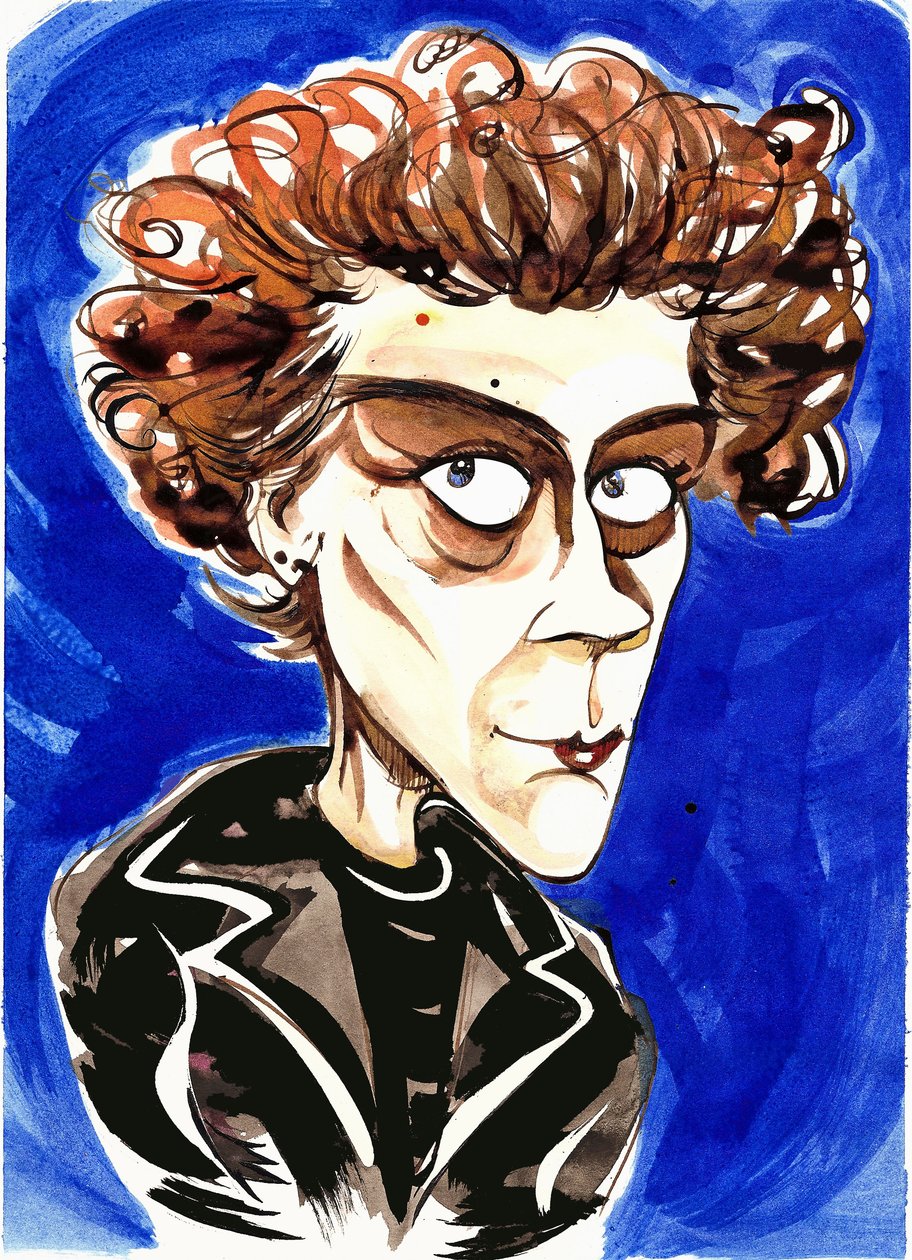 Olga Neuwirth (caricature of Austrian composer, born 1968) by Neale Osborne