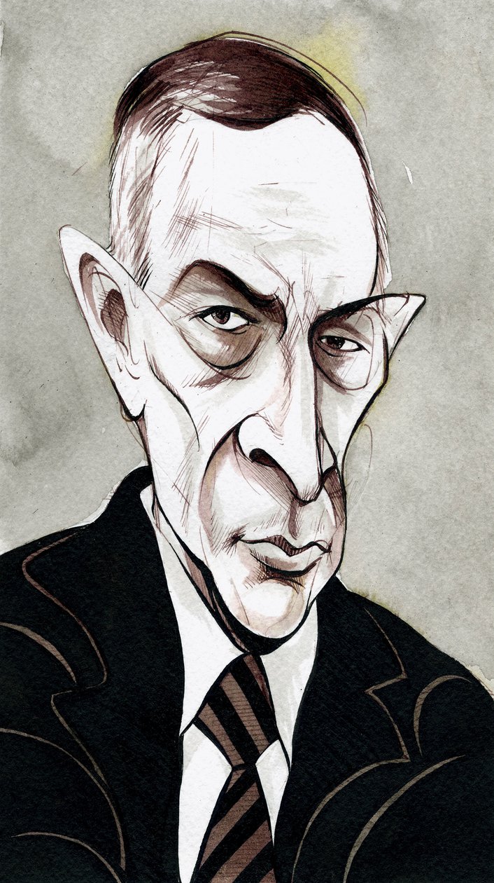 Sergei Rachmaninov - caricature of the Russian composer by Neale Osborne