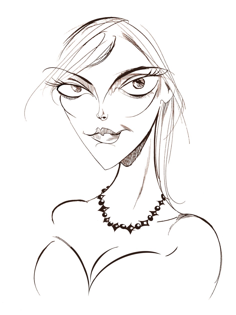 Sophie Dahl, English Author and Model (Caricature) by Neale Osborne