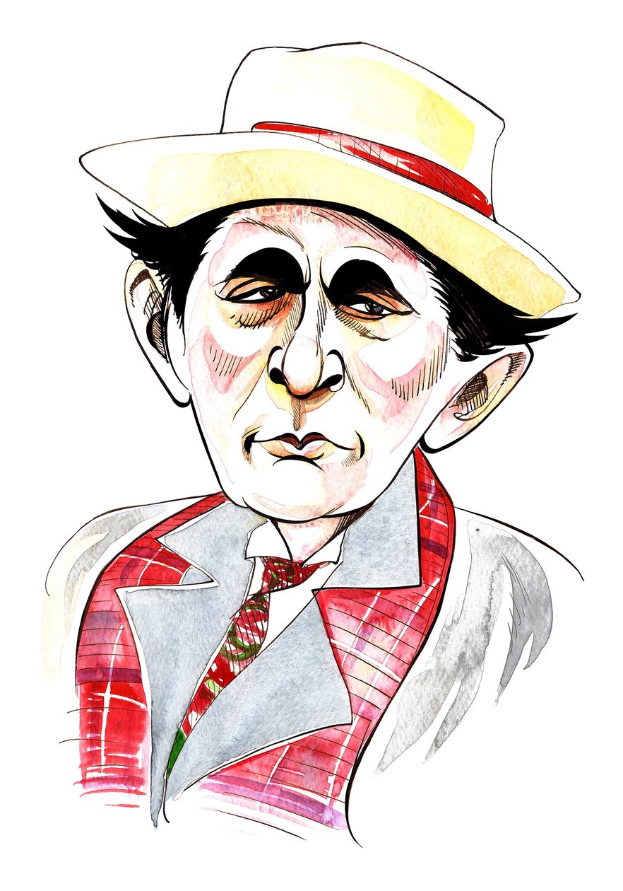 Sylvester McCoy as Doctor Who in BBC television series of same name by Neale Osborne