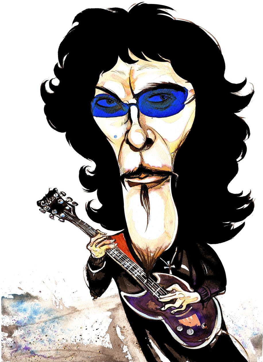 Tommy Iommi (caricature) by Neale Osborne