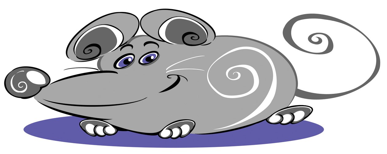 Curly Mouse - Cartoon by Neale Osborne