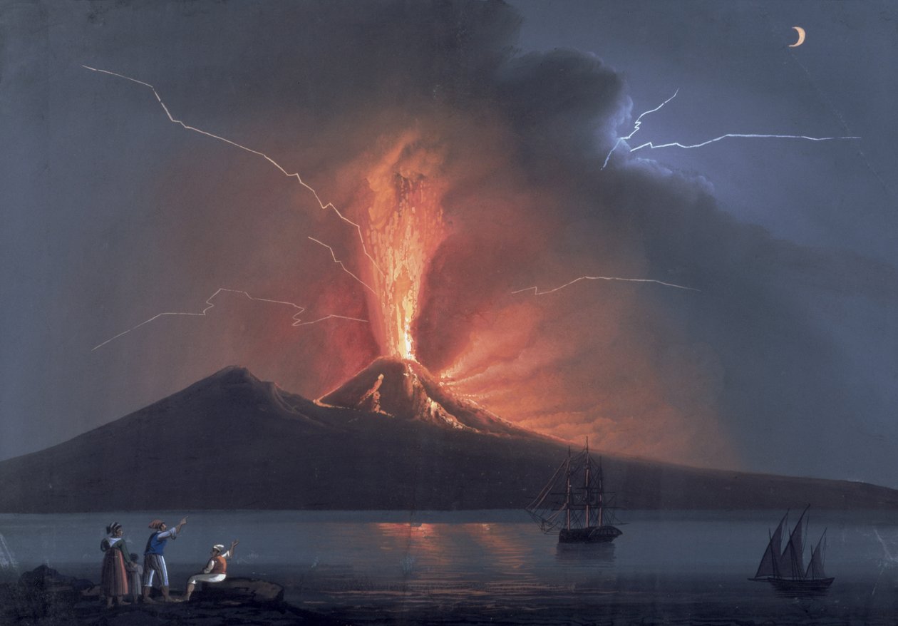 Naples: Vesuvius Erupting, 22nd October 1822 by Neapolitan School