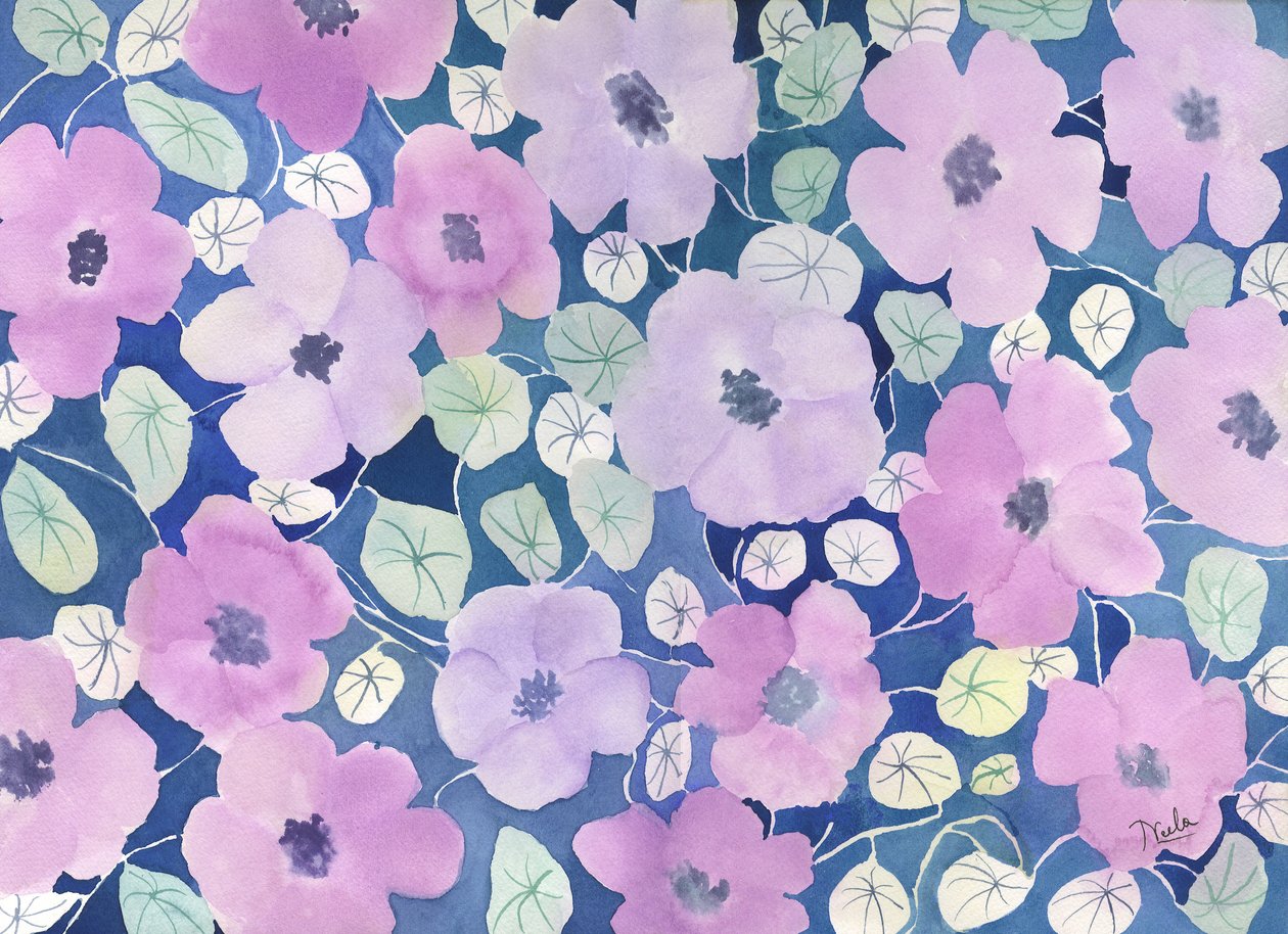 Flowers in Pink by Neela Pushparaj