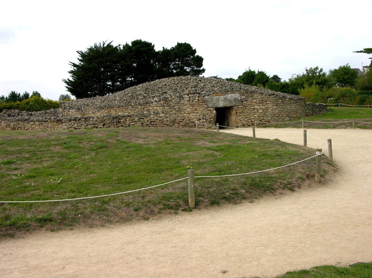 Entrance to the passage grave, discovered 1825 by Neolithic