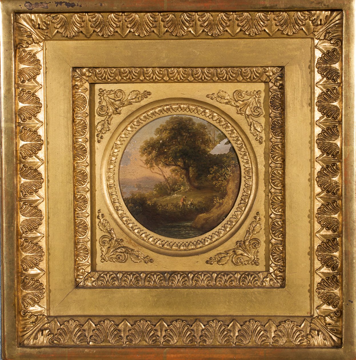 Tree Landscape with Figurative Staffage by Leopold Blonder