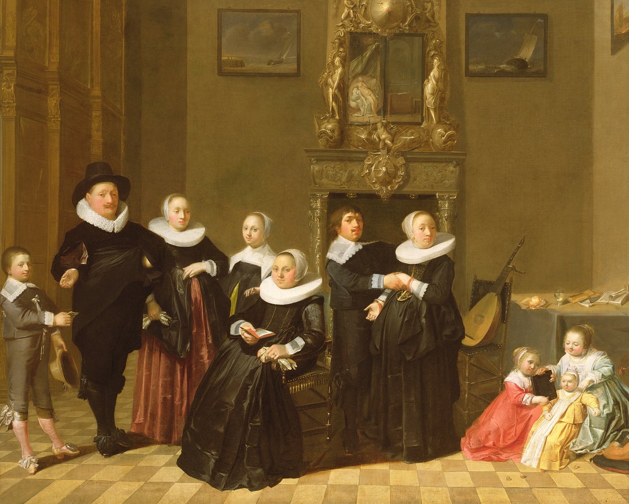 The Family of a Stadhouder in an Elegant Interior by Netherlandish School