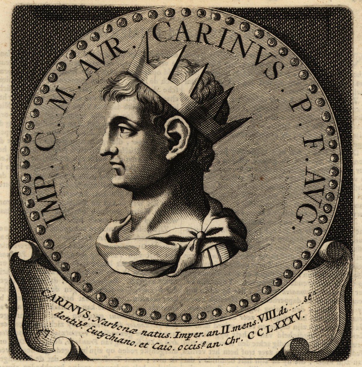Portrait of Roman Emperor Carinus by Netherlandish School