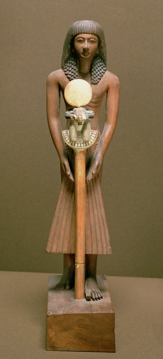 Standard-bearer with ram-headed standard by New Kingdom Egyptian