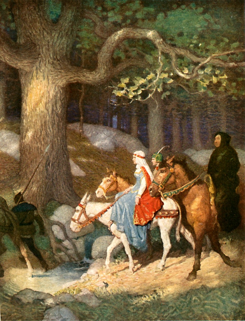 Country Folk wending their way to the Tourney by Newell Convers Wyeth