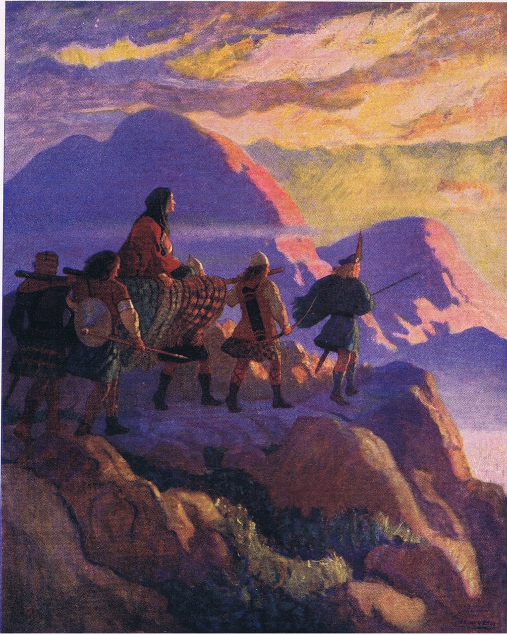 Helen Descends the Glen of Stones, from The Scottish Chiefs Published by Charles Scribner