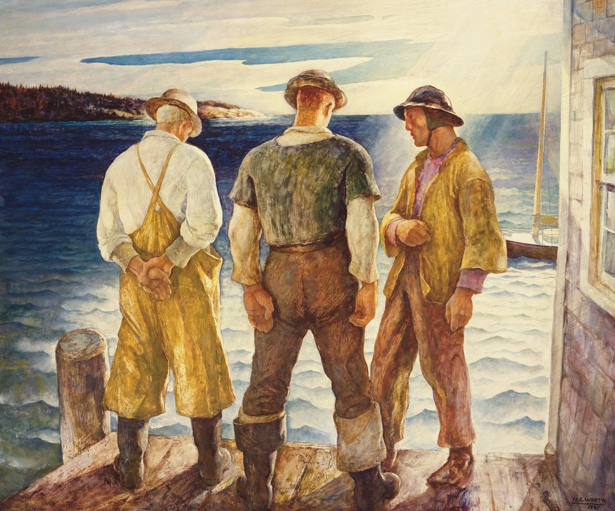 Three Fishermen by Newell Convers Wyeth